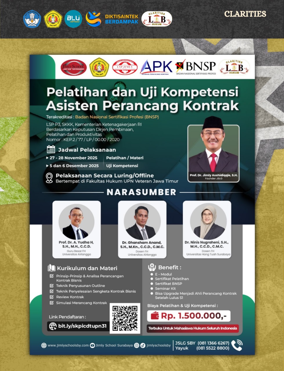 gambar pelatihan PELATIHAN SERTIFIKASI KOMPETENSI -  ASISTEN PERANCANG KONTRAK